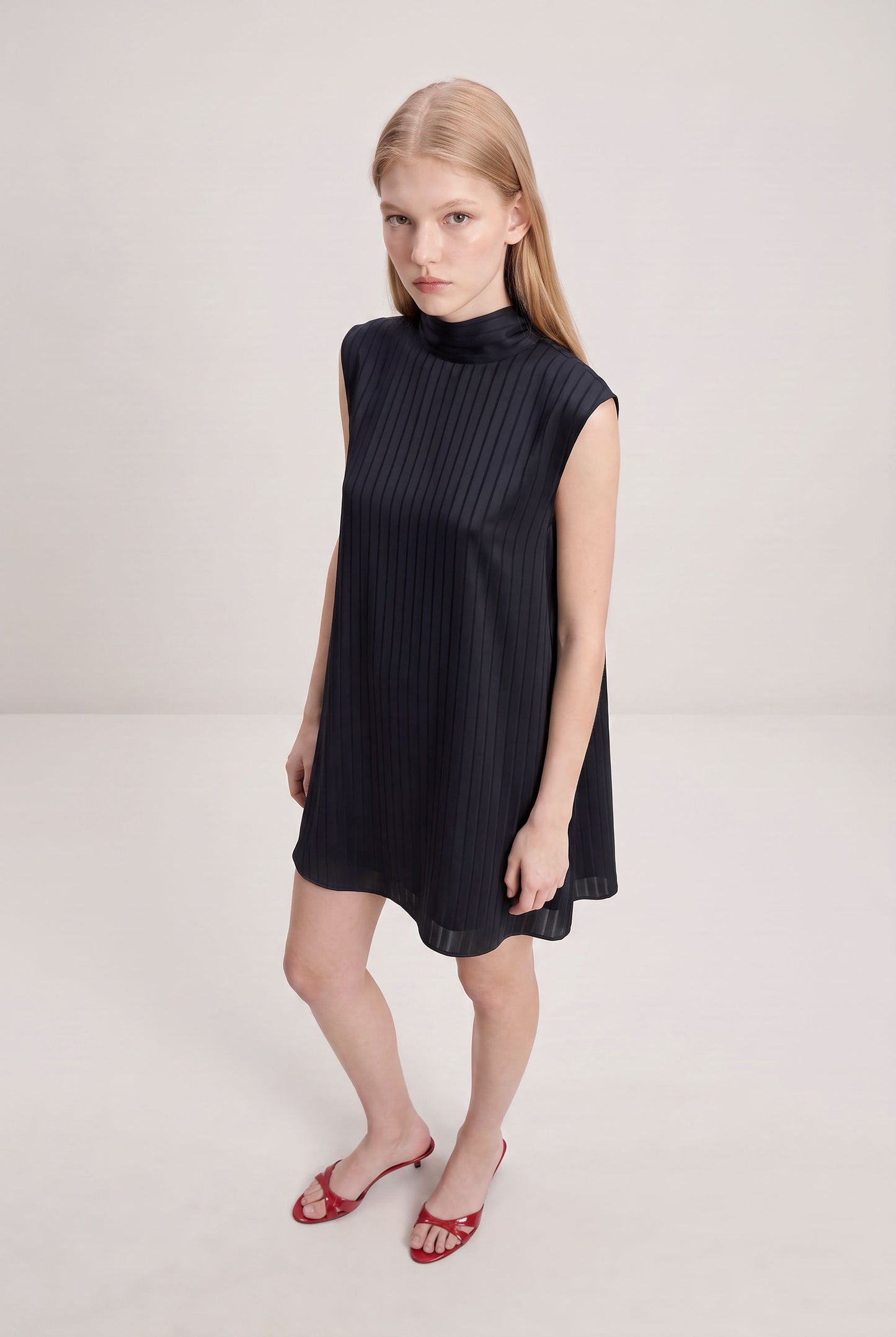 V Back Scarf Dress