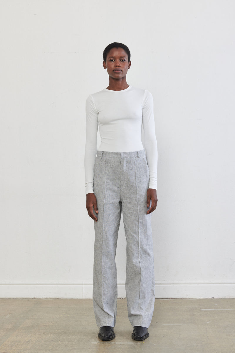 Straight Striped Pants