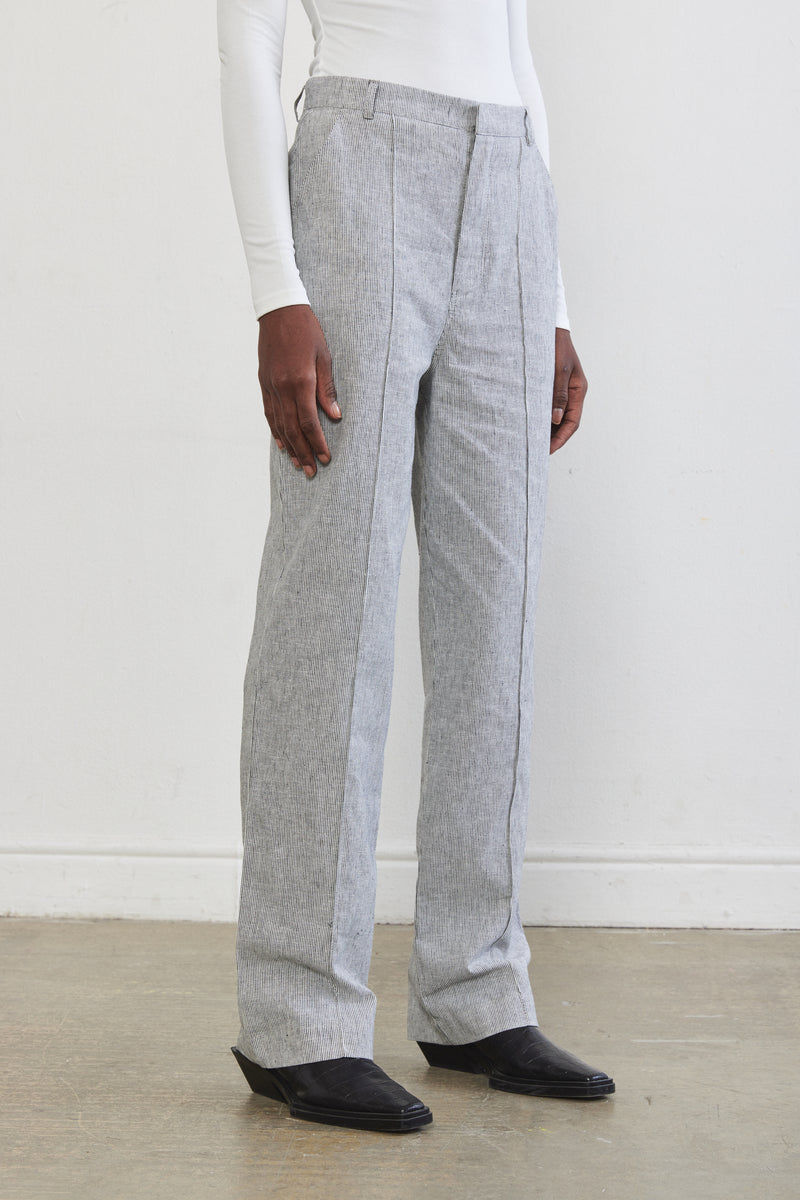 Straight Striped Pants