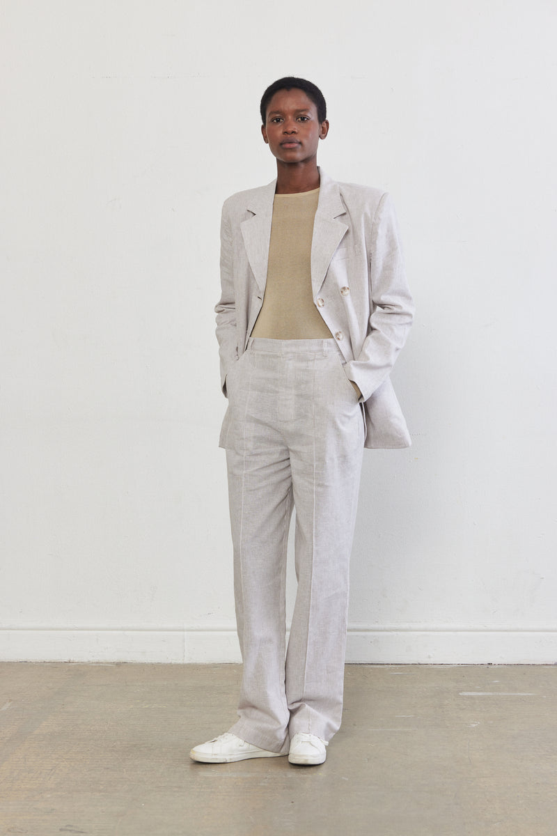 Straight Striped Pants