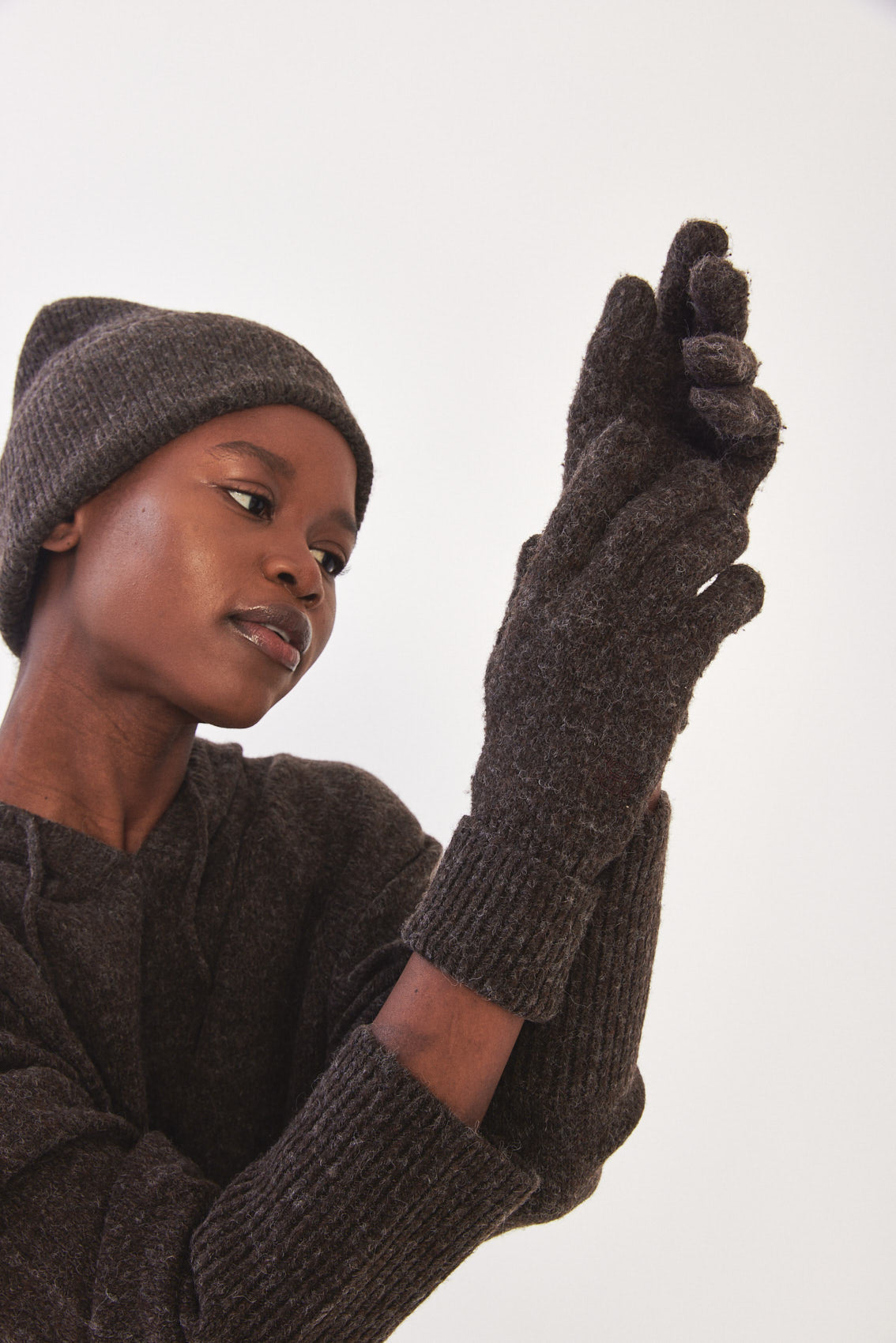 Thick Knitted Gloves - Dé Rococo