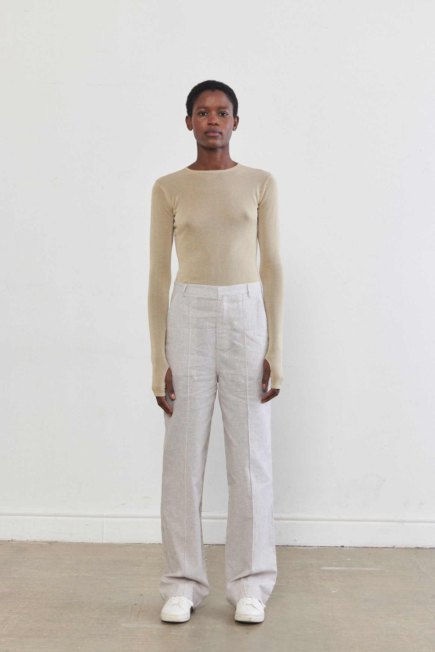 Straight Striped Pants