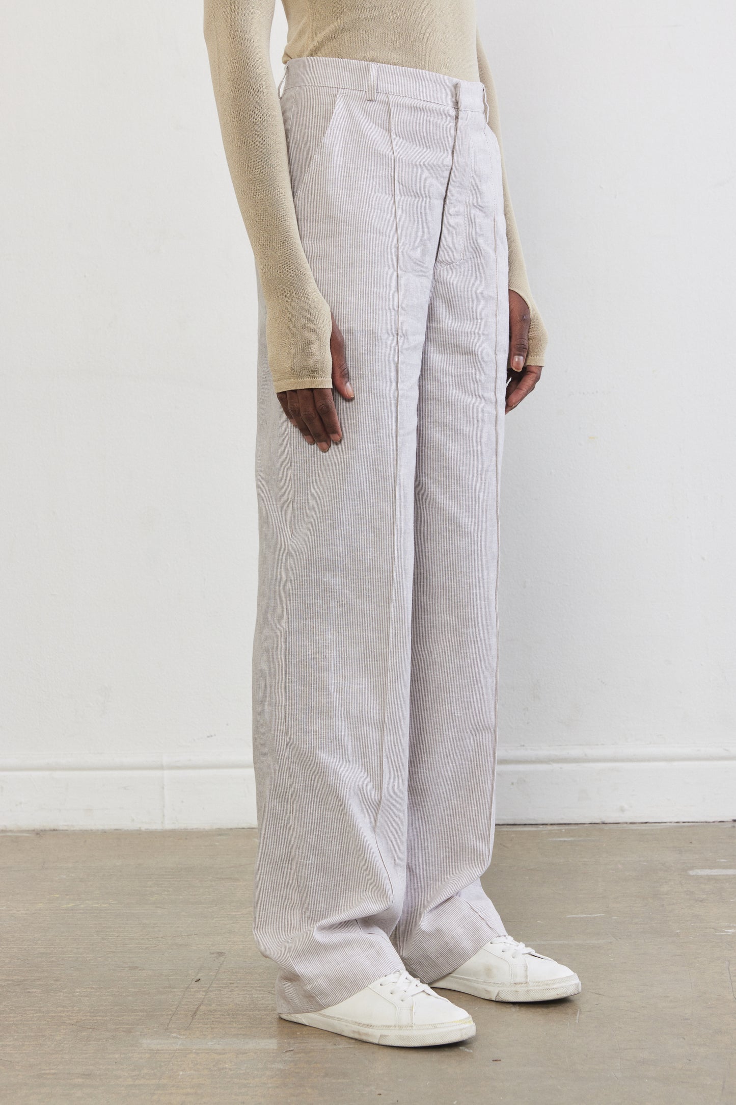 Straight Striped Pants