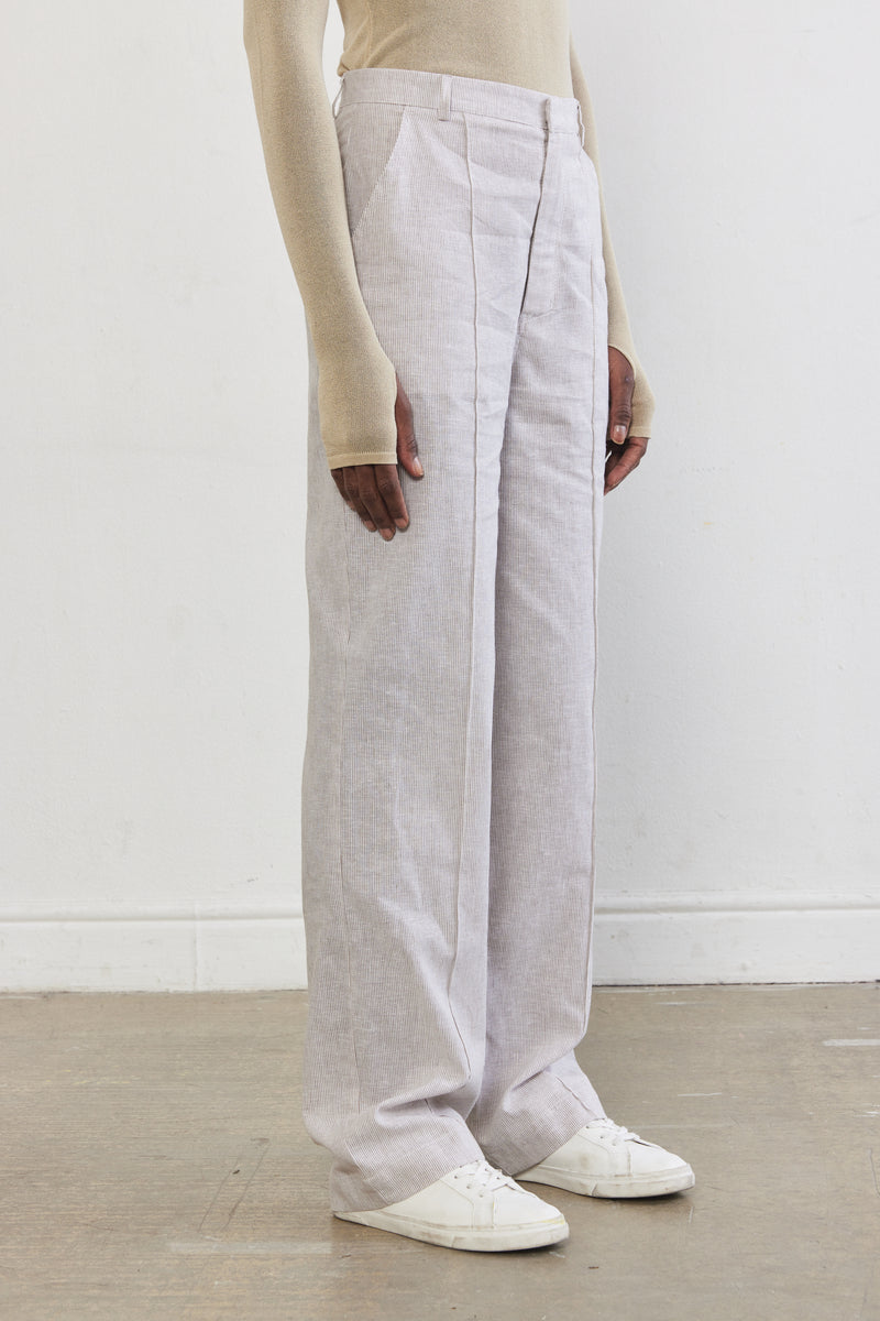 Straight Striped Pants