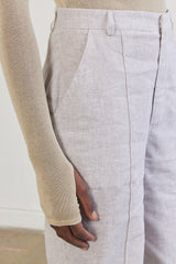 Straight Striped Pants