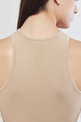 Tight Ribbed Asymmetrical Top