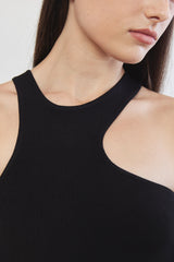 Tight Ribbed Asymmetrical Top