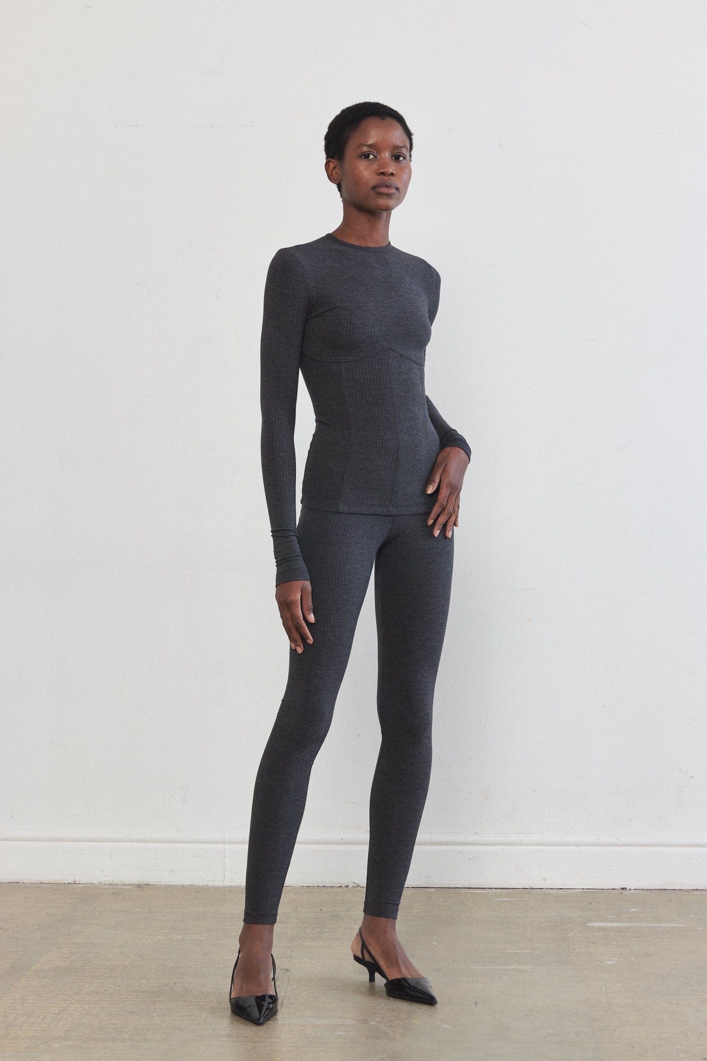 Corset Flat-Lock Ribbed Top