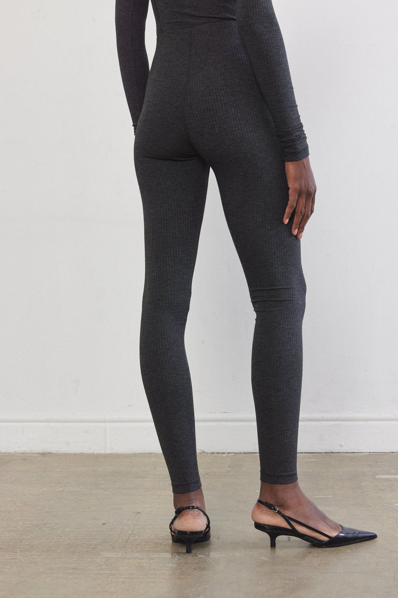 Ribbed Flat-Lock Leggings