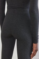 Ribbed Flat-Lock Leggings