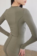Corset Flat-Lock Ribbed Top