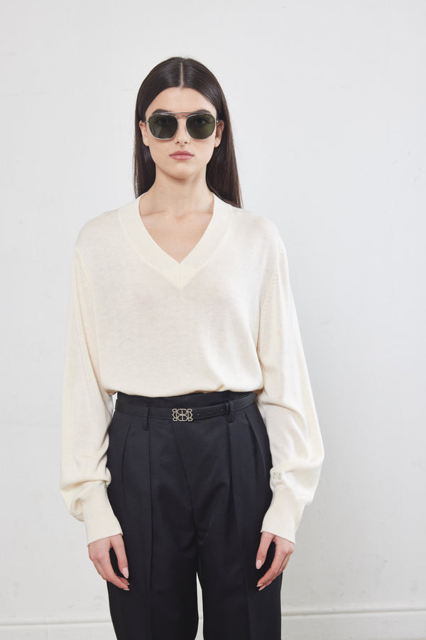 Knitted V Neck Sweater