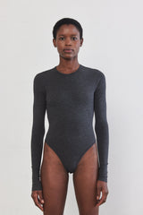 Open Back Ribbed Bodysuit