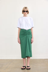 Gathered Midi Skirt