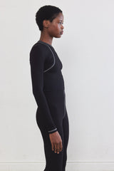 Halter Flat-Lock Ribbed Top