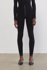 Ribbed Flat-Lock Leggings