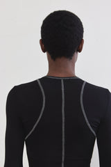 Halter Flat-Lock Ribbed Top