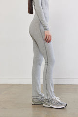 Ribbed Flat-Lock Flare Leggings