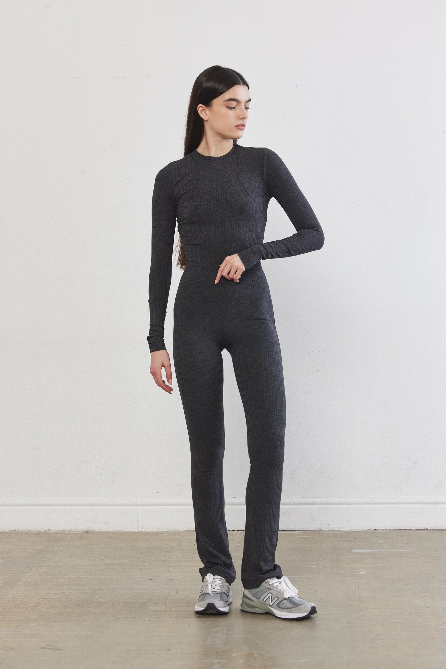 Ribbed Flat-Lock Flare Leggings - Dé Rococo