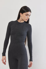 Halter Flat-Lock Ribbed Top