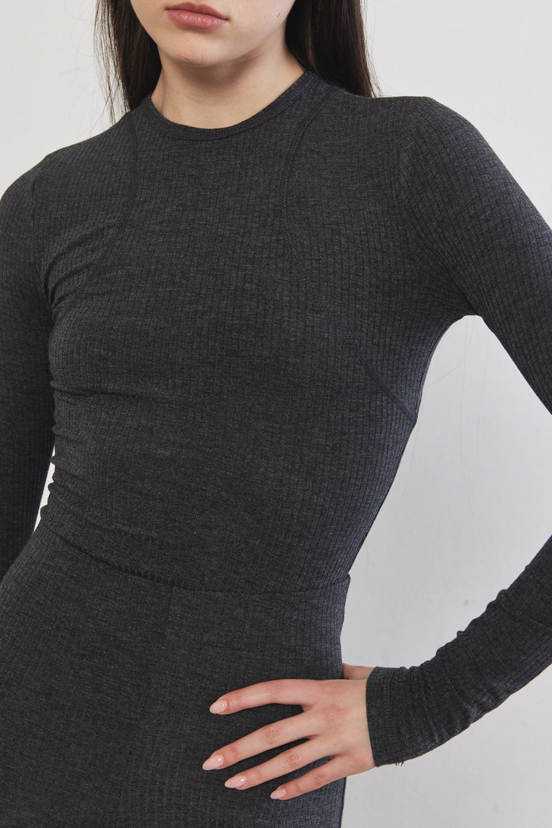 Halter Flat-Lock Ribbed Top