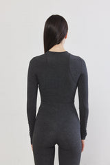 Halter Flat-Lock Ribbed Top