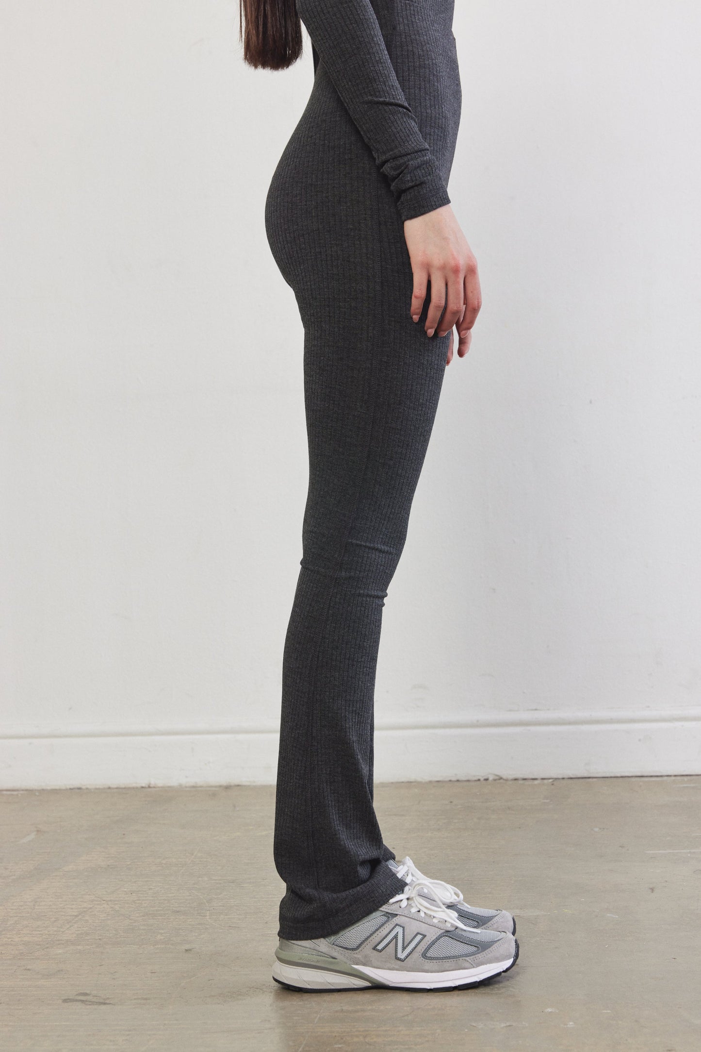 Ribbed Flat-Lock Flare Leggings - Dé Rococo