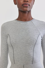 Princess Cut Flat-Lock Ribbed Top