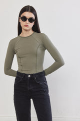 Princess Cut Flat-Lock Ribbed Top