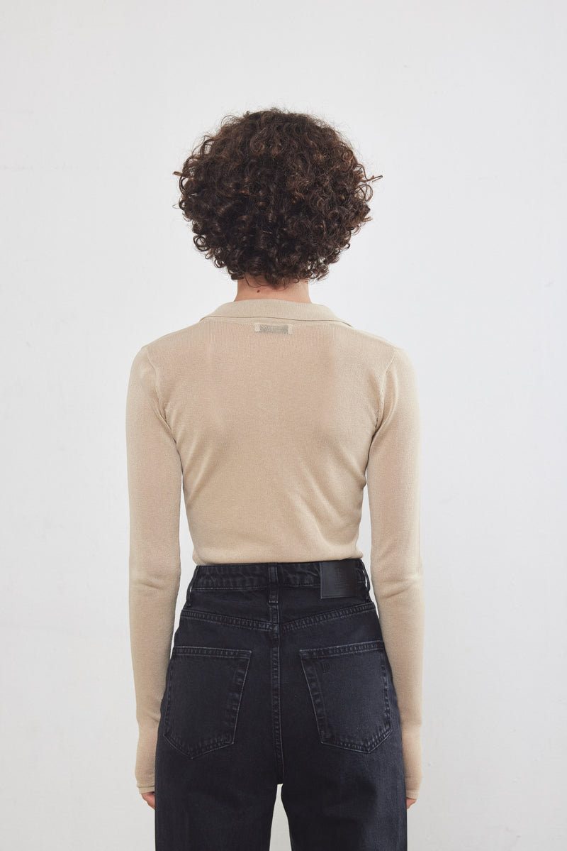 Sheer Polo Top