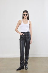 Round Neck Ribbed Top