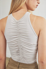Gathered Soft Jersey Top