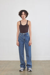 Round Neck Ribbed Top