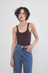 Round Neck Ribbed Top