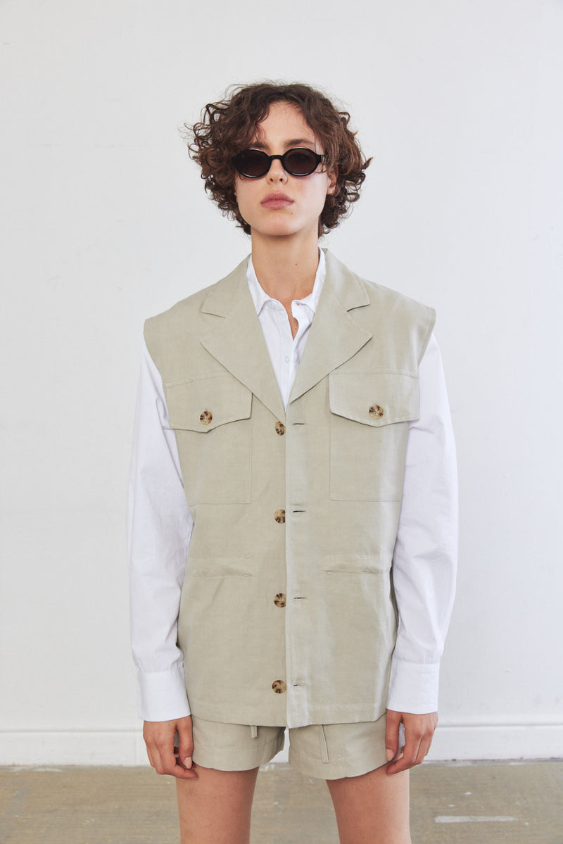 Cotton Cargo Vest