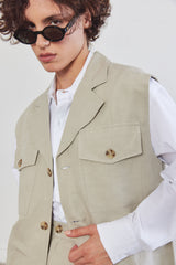 Cotton Cargo Vest