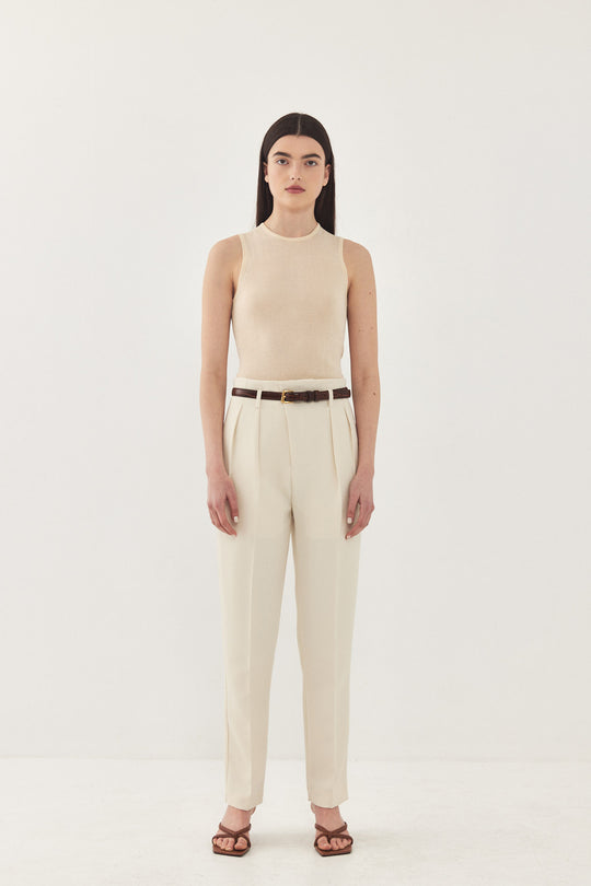 Tapered Pleat Daddy Pants - Dé Rococo