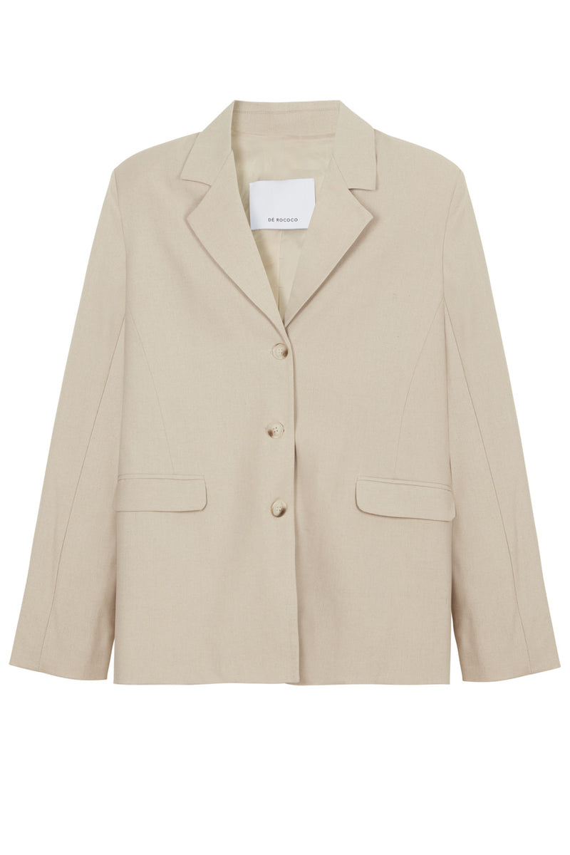 Tailored Blended Linen Blazer
