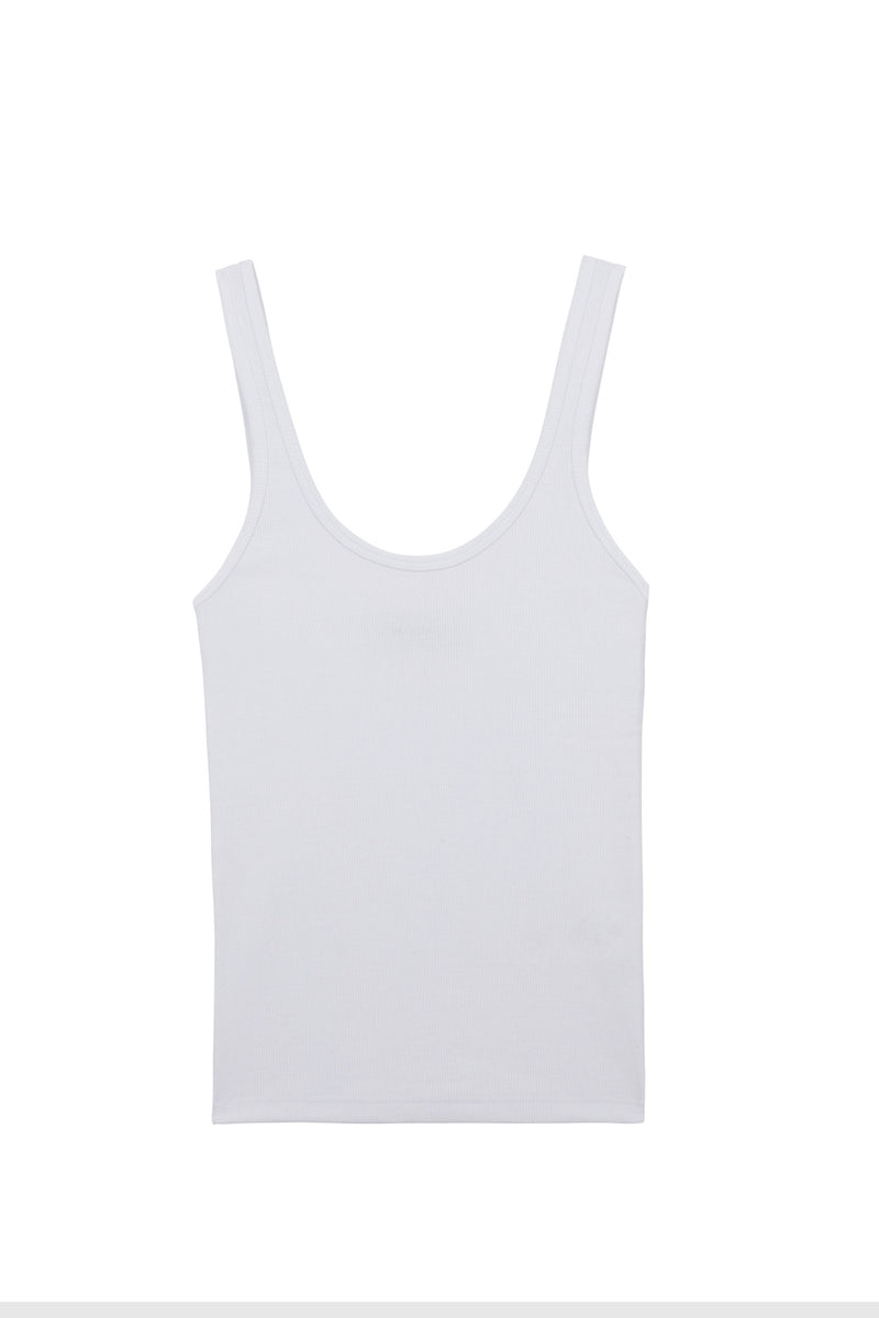 Round Neck Ribbed Top