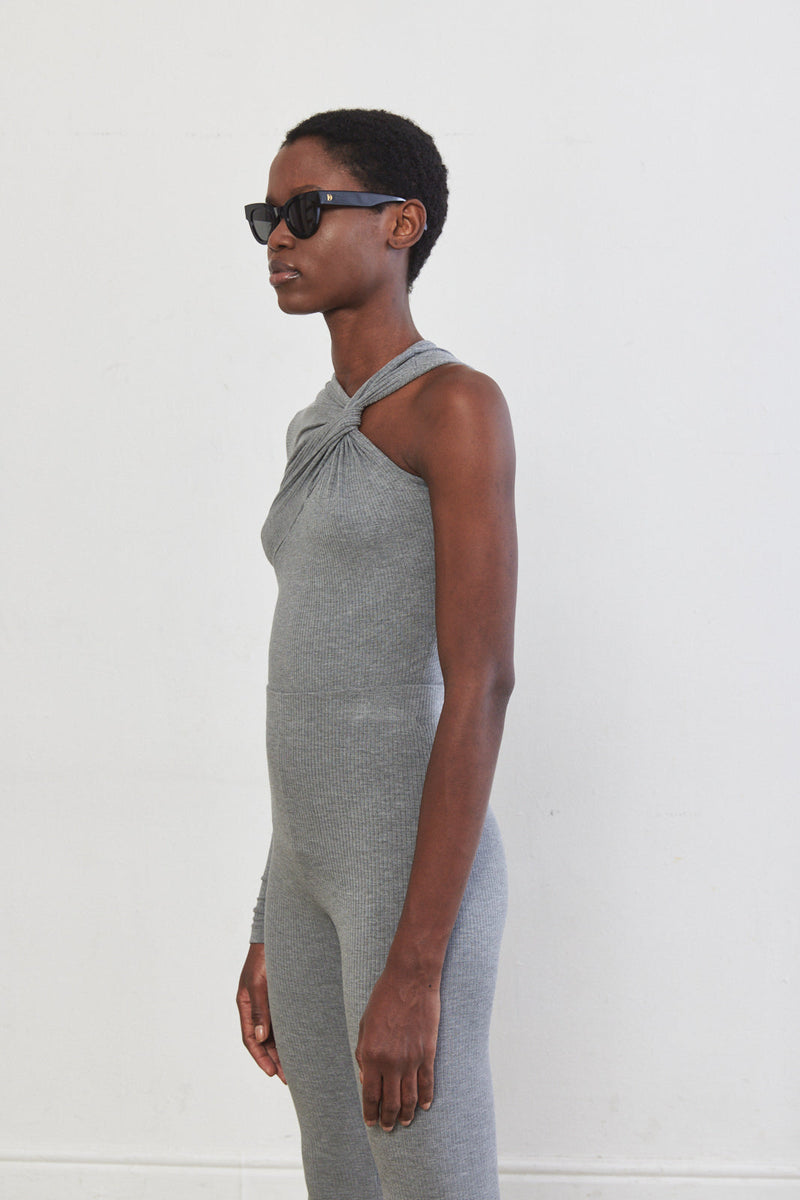 One Sleeve Ribbed Top