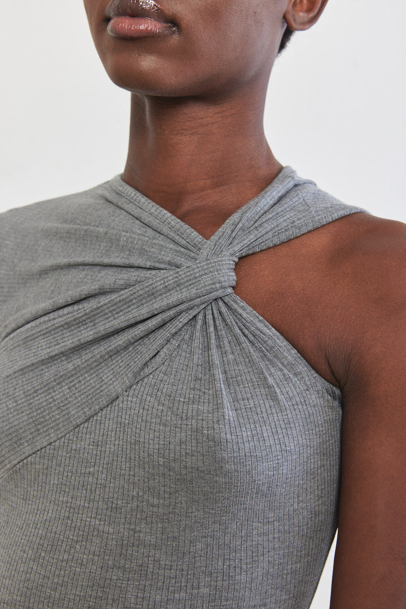 One Sleeve Ribbed Top