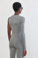 One Sleeve Ribbed Top