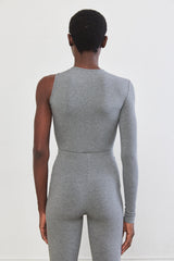 One Sleeve Ribbed Top