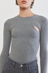 Cut-Out Ribbed Top