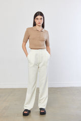 Knitted Short Sleeve Polo
