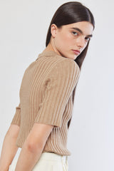 Knitted Short Sleeve Polo