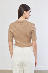 Knitted Short Sleeve Polo