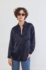 Satin Buttoned Blouse