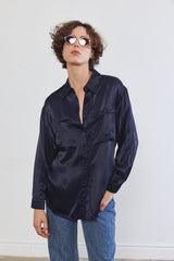 Satin Buttoned Blouse