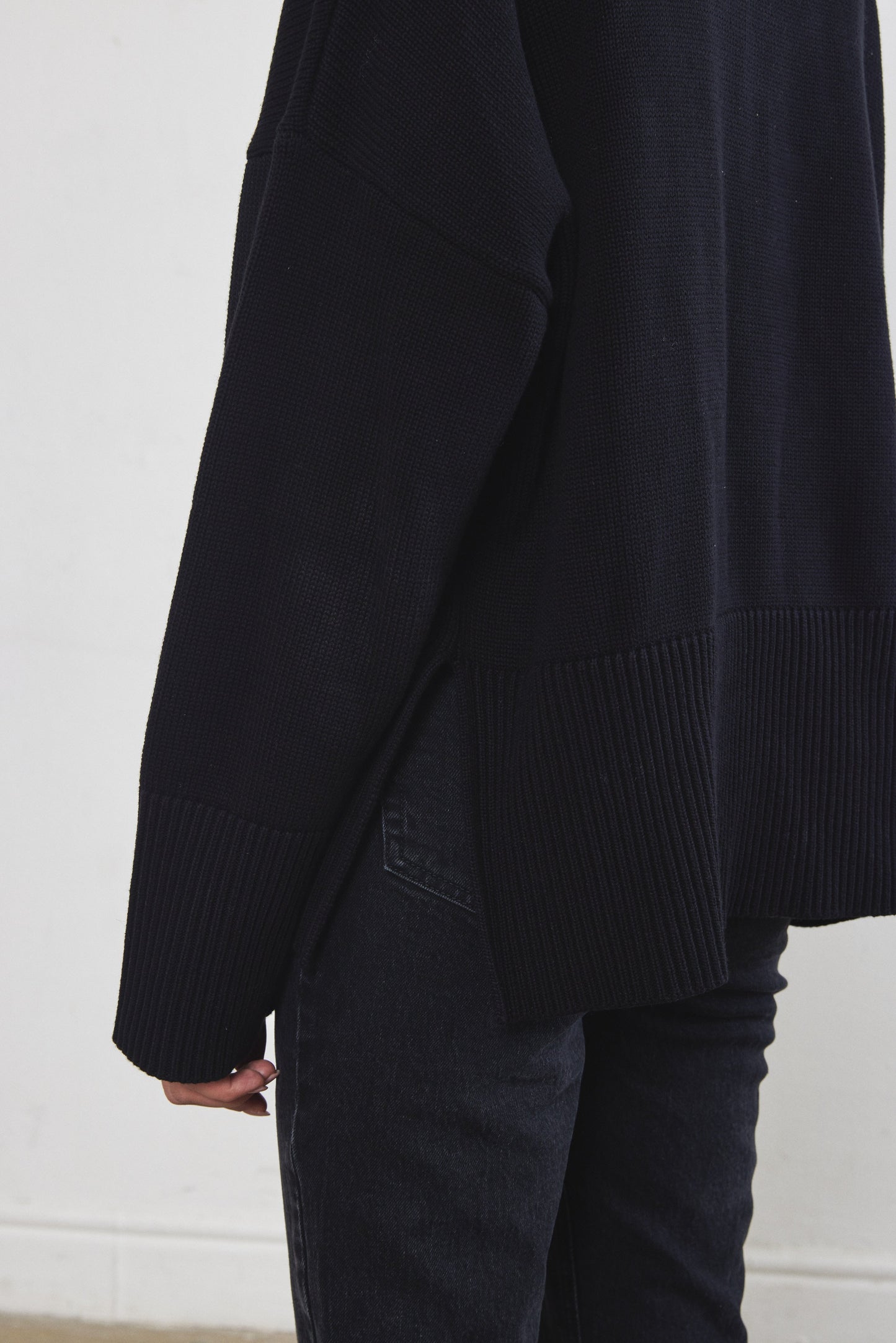 V Neck Cotton Sweater